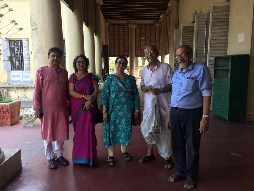 With friend Kanchana Mukhopadhyay and a team of conservation architects at the French Institute, Chandannagar, May 31, 2019