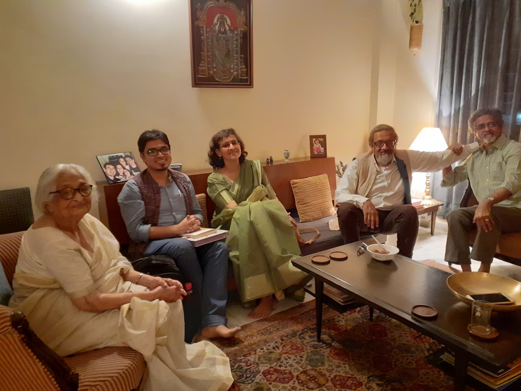 With the family of Tapati's aunt Monica Guha-Thakurta, Ballygunge, Kolkata, February 2020