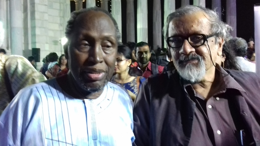 With writer Ngugi Wa Thiongo, Victoria Memorial, Kolkata, February 14, 2018