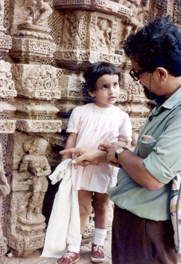 With Mrinalini at the Konarak temple, June 1992