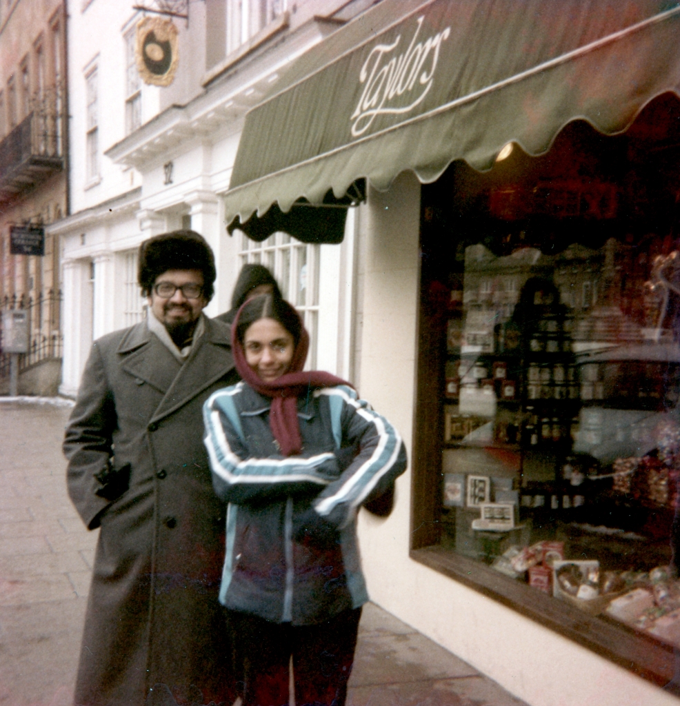 With his cousin Preeti, Oxford, 1985