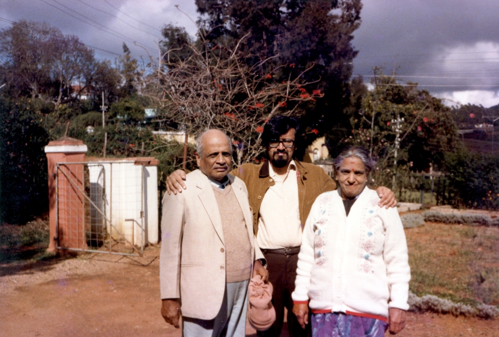 With his parents in Mill Haven, Coonoor, June 1990